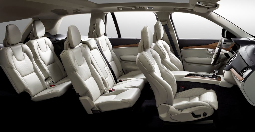 Inside the new Volvo XC90. Inside the new Volvo XC90.